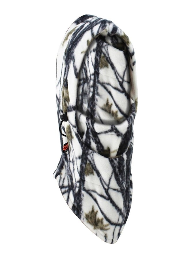 homeemoh Camo Protective Balaclava Fleece Hunting Face Mask Winter Warm Balaclava Hat Cold Weather Hood Cap for Outdoor Sports (White) - Image 1